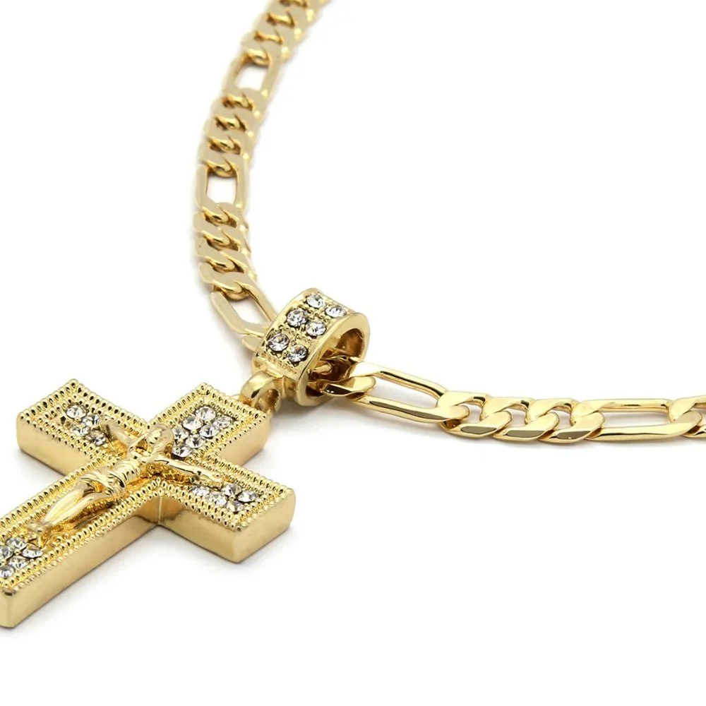 Men's 14k Gold Jesus Cross 24